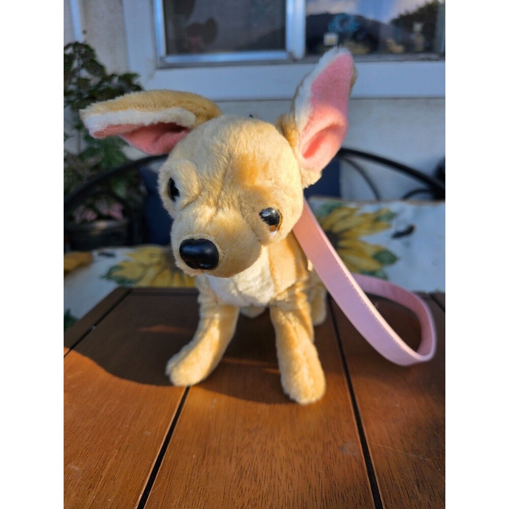 Puppy at Heart Plush Chihuahua Dog Novelty Handbag Shoulder Bag Pink Strap